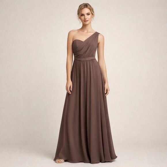 Alfred Angelo Dresses & Skirts - Alfred Angelo Mocha Chiffon Bridesmaid/Prom Dress Size 10 Mocha 7243